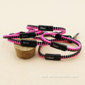 Double Colors Plastic Zipper Bracelet Bangles Printed LOGO